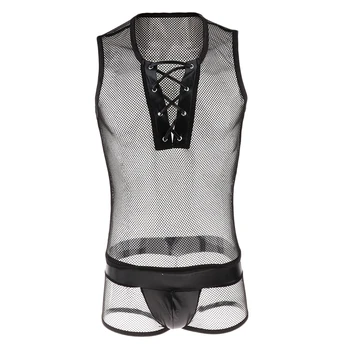 

Men's Sexy Underwear Transparent Mesh Lace Briefs Full Bikini Sleeping For Boyfriend Husband Exotic Set