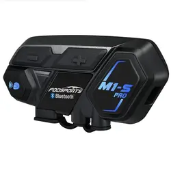 Fodsports M1-S Pro Мотоцикл система внутренней связи для шлема гарнитура bluetooth 8 всадников 2000 м группа домофон водостойкие BT переговорные