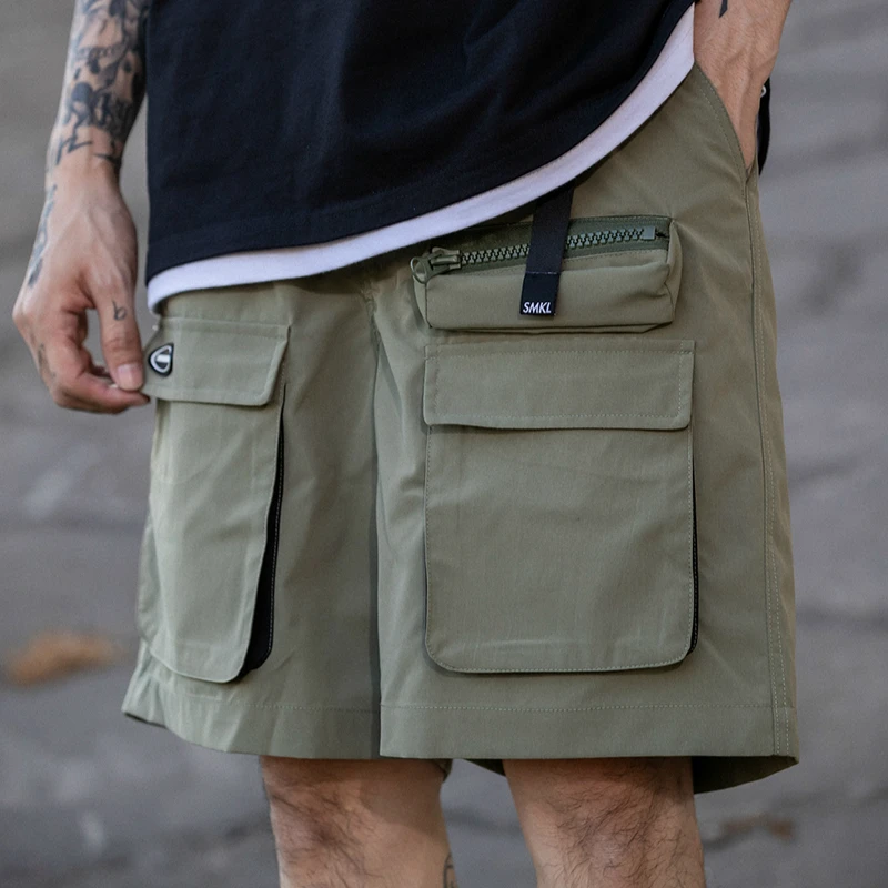 cargo shorts elastic waist with drawstring