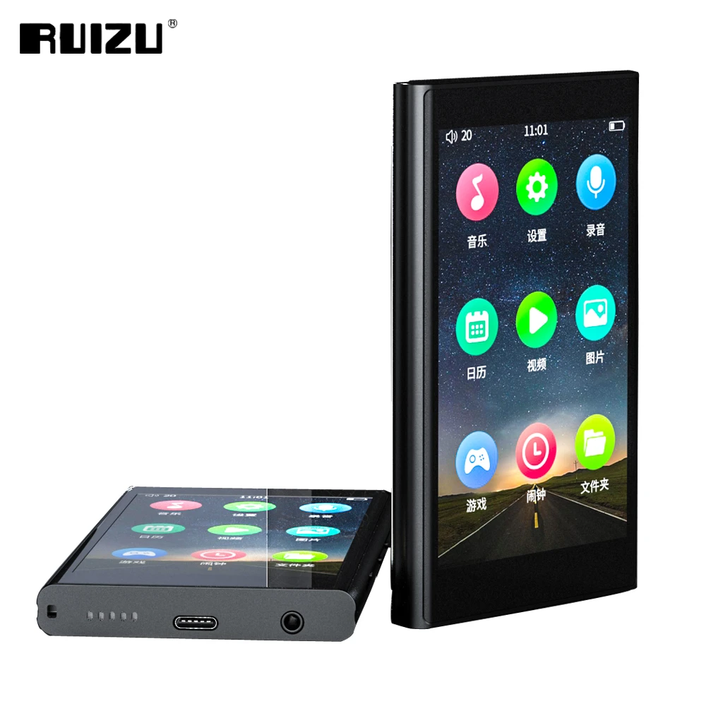 RUIZU H10 MP3 Player With Bluetooth Speaker Touch Screen Lossless Music