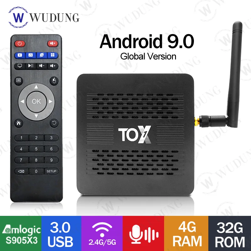 ТВ приставка TOX1 Amlogic S905X3 Android 2020 4 + 32 ГБ 9 0 ГГц Bluetooth 2 4K|ТВ-приставки и медиаплееры| |