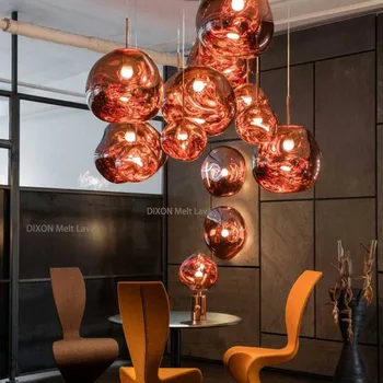 

Postmodern Bar LED Lamp Ceiling Light DIXON Melt Lava Glass Ceiling Lighting Suspension Luminaire Lighting Kitchen Hanging Lamp