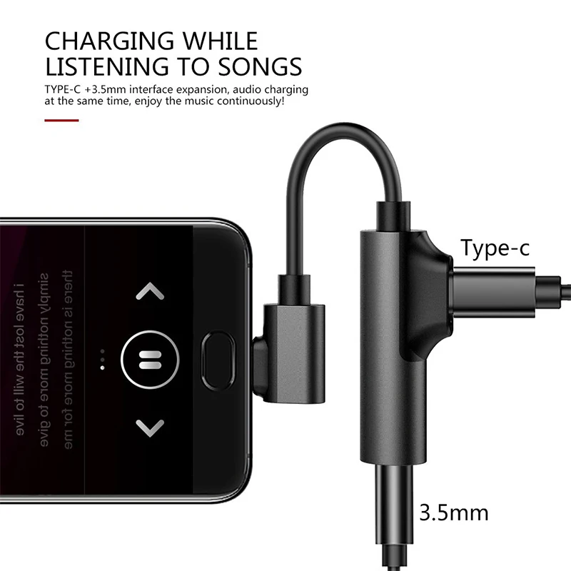 2 в 1 адаптер конвертер аксессуары для зарядки Aux аудио usb type C адаптеры для адаптера usb type C до 3,5 мм кабель для наушников