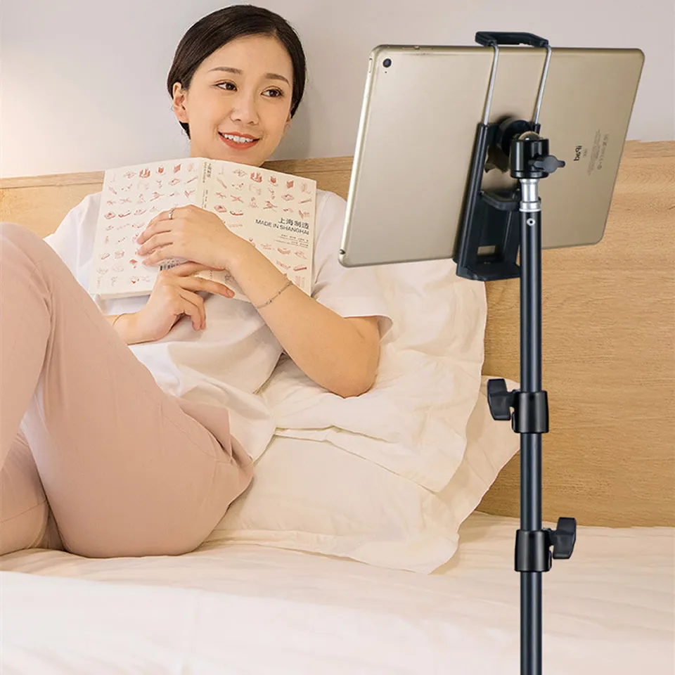 Suporte de Chão Tripé Tablet Suporte Ajustável Suporte para 411 Polegadas Tablet Smartphones Montagem Preguiçoso Suporte Suporte para Ipad - Imagem 5