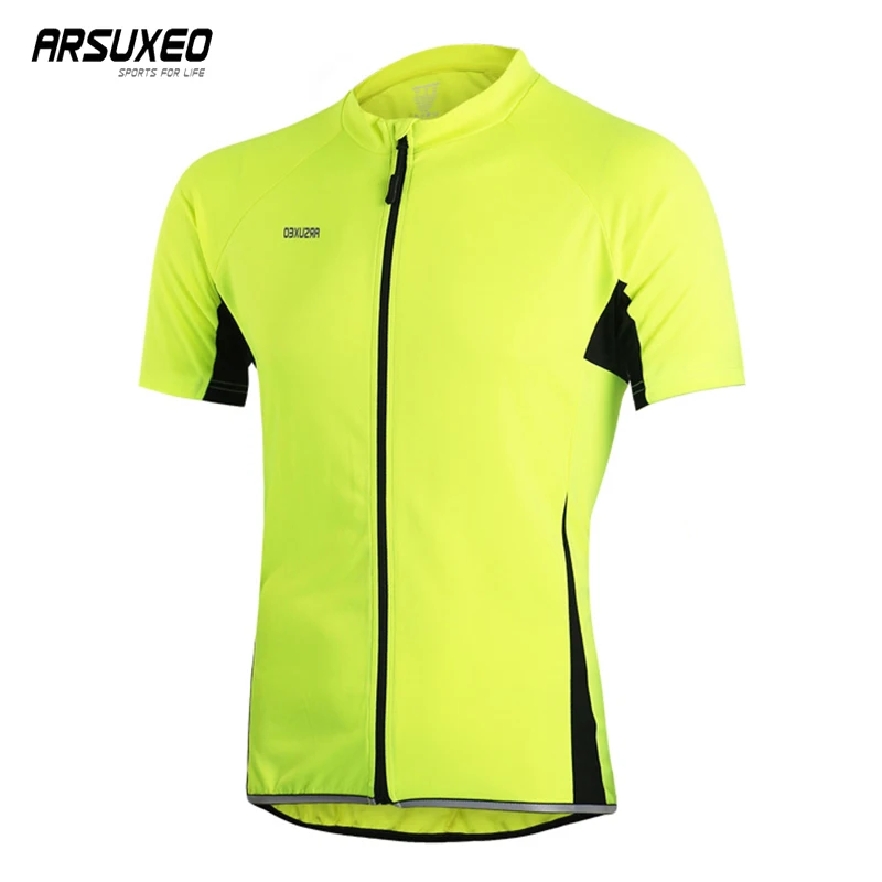 ARSUXEO дышащая велосипедная майка Мужская Mtb одежда летняя с коротким рукавом быстросохнущая велосипедная майка Майо Ciclista Hombre - Цвет: YGL