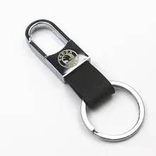 Металлический кожаный брелок для ключей, настраиваемый автомобильный брелок для skoda octavia a 5 a 7 2 fabia rapid yeti superb аксессуары
