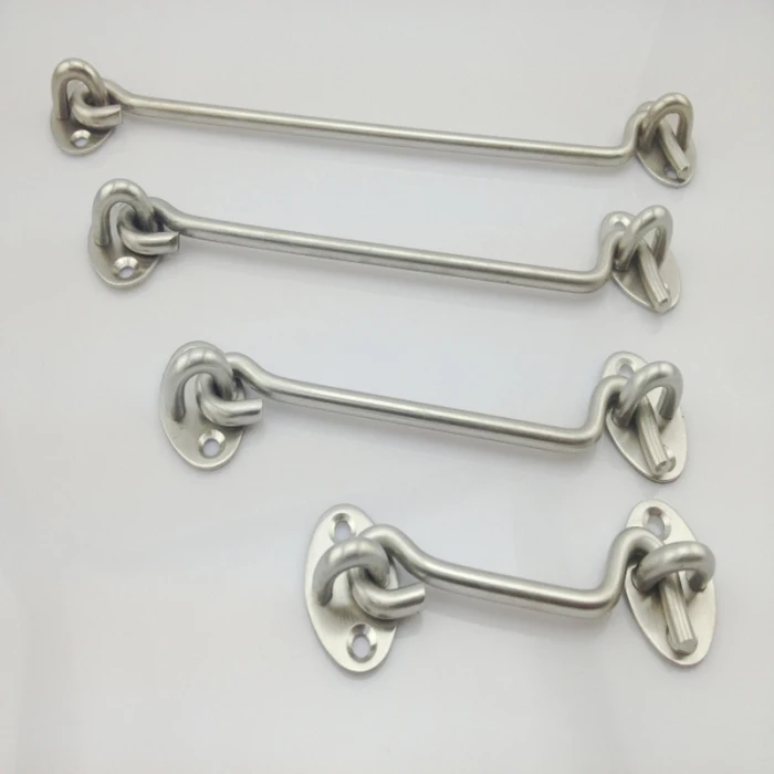 Stainless Steel Window Door Buckle Cabin Hook Eye Latch Lock Silent Holders Catch Lock can CSV