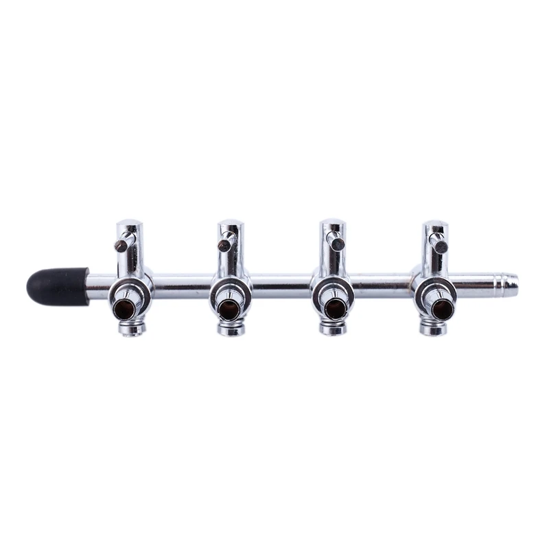 SHGO HOT-Aquarium Fish Tank Pump Air Flow Tube Pipe Line Control Valve Outlet:5,Copper+ zinc alloy