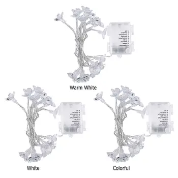 

20LED Cherry Blossoms Fairy String Lights Wedding Decor w/Remote Control