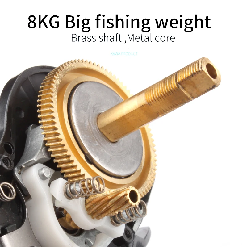 Kawa Fishing Reel New Model Three Aluminum Spools Magnetic Brake Cork Knob  Bearing 11+1 Max Drag 8KG Weight 219.5g