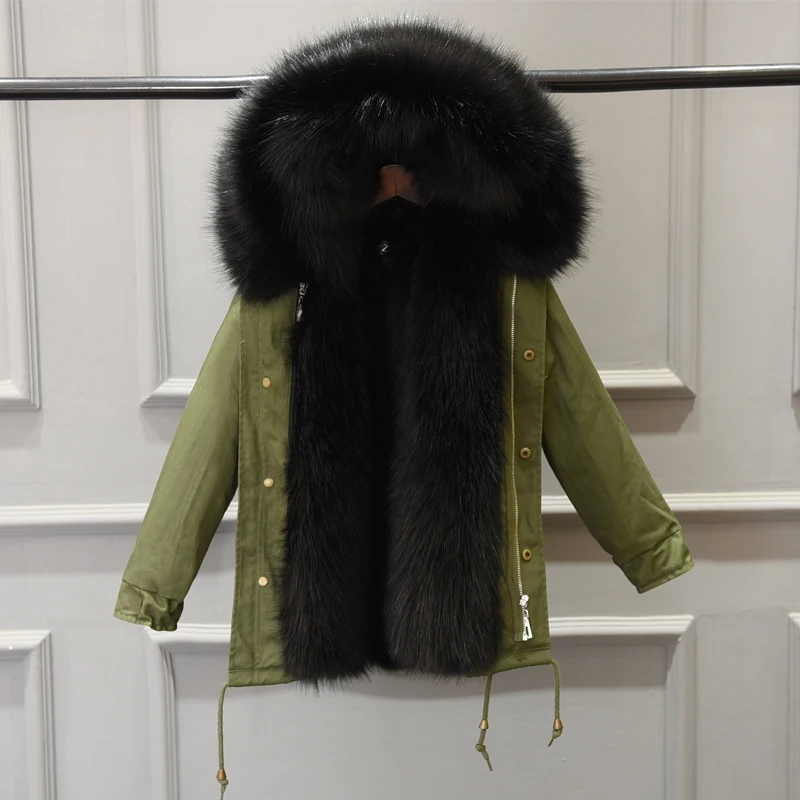 Парка для русской зимы до-30 градусов меховая парка для девочек камуфляжная теплая детская стеганая куртка с подкладкой из искусственного меха, пальто для мальчиков