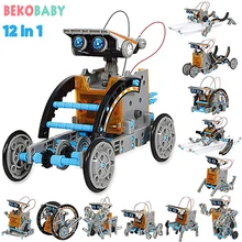 Kit Robot solaire 12 en 1, jouets éducatifs pour enfants, Kit de robotique et de technologie IY, voiture Robot à énergie solaire, cadeau pour enfants 