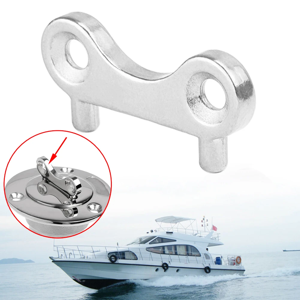 stainless steel marine boat yacht gas water fuel tank deck filler spare key_lp