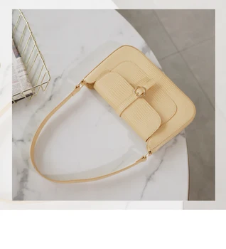 

2020 new bag method stick bag women's bag single shoulder bag underarm bag flower metal lizard pattern