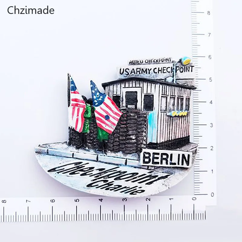 Chzimate Германия Берлинский контрольный пункт Charlie 3d магнит-наклейка на холодильник декор для холодильника сувенир