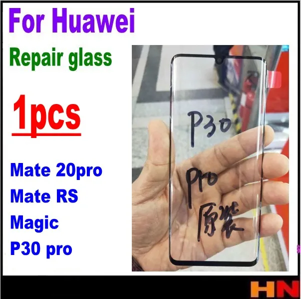 

1Pcs For Huawei P30pro P30 pro mate 20pro RS magic Orig Touch Screen Outer Front Screen Glass Lens Cover Replacement parts