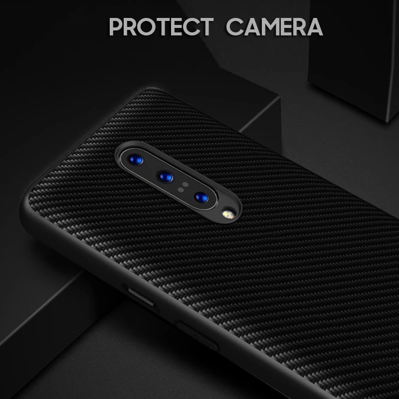 Для Oneplus 7 Pro Чехол из углеродного волокна, Кожаный противоударный чехол, силиконовый мягкий чехол с краями, чехол r для Oneplus 7 Pro 6T 6 5T 5 Cover