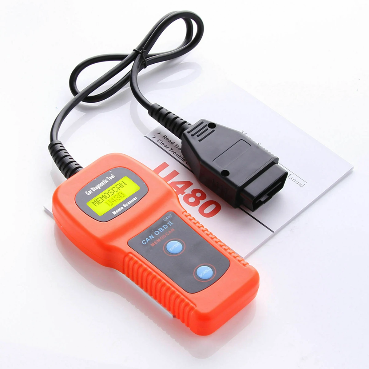 DC12V lcd ручной OBD2 OBDII Автомобильный/грузовой Авто диагностический сканер для двигателя считыватель кодов неисправностей U 480 Автомобильный диагностический инструмент