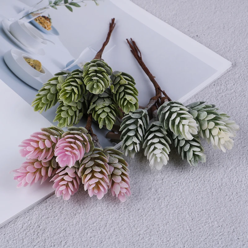 

6Pcs/lot DIY Craft Artificial Flowers Grass Fake Plant Wreath Scrapbooking for Wedding Christmas Decoration Home Decor