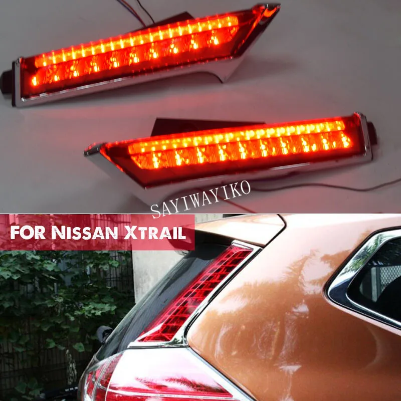 2 шт. светодиодный для Nissan Xtrail X-trail X задние светильник тормозной светильник заднего бампера светильник хвост светильник