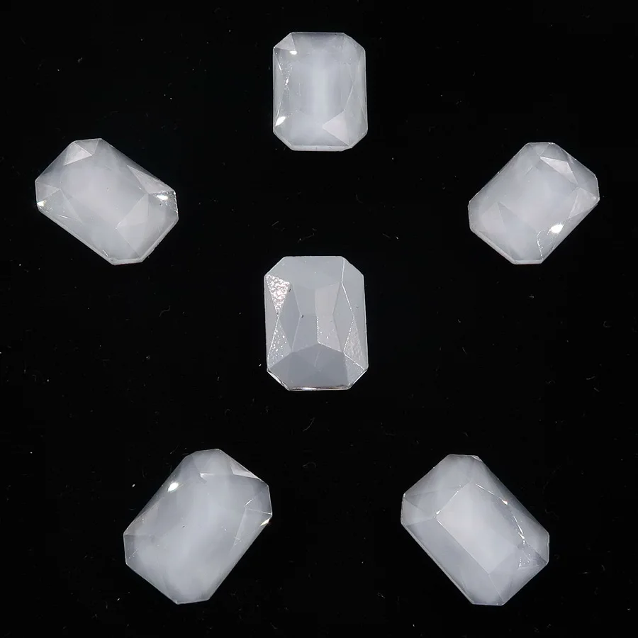 A2 Black diamond Стеклянный кристалл 13*18 мм желейные конфеты AB& радужные цвета прямоугольной формы клей на Стразы бусины аппликация рукоделие diy отделка - Цвет: A2 Black diamond