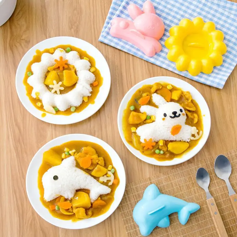 DIY Прекрасный мультфильм животных Форма для рисовых шариков Bento Сэндвич еда производитель плесень домашняя кухня аксессуары инструменты