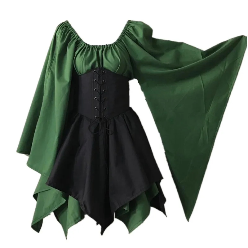 Костюмы на Хэллоуин для женщин средневековый косплей Готический Ретро Виктория