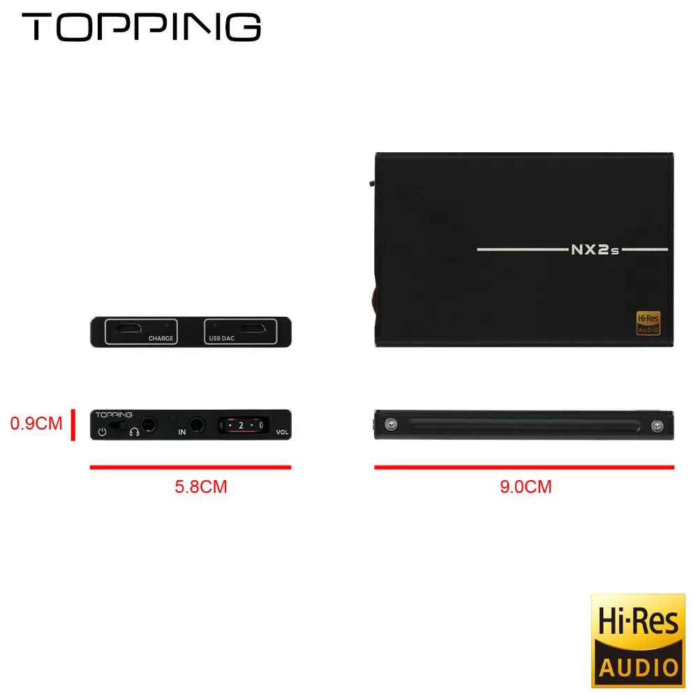 Topping NX2S мини-усилитель для наушников Портативный регулятор громкости PCM5102 ЦАП усилители Amp