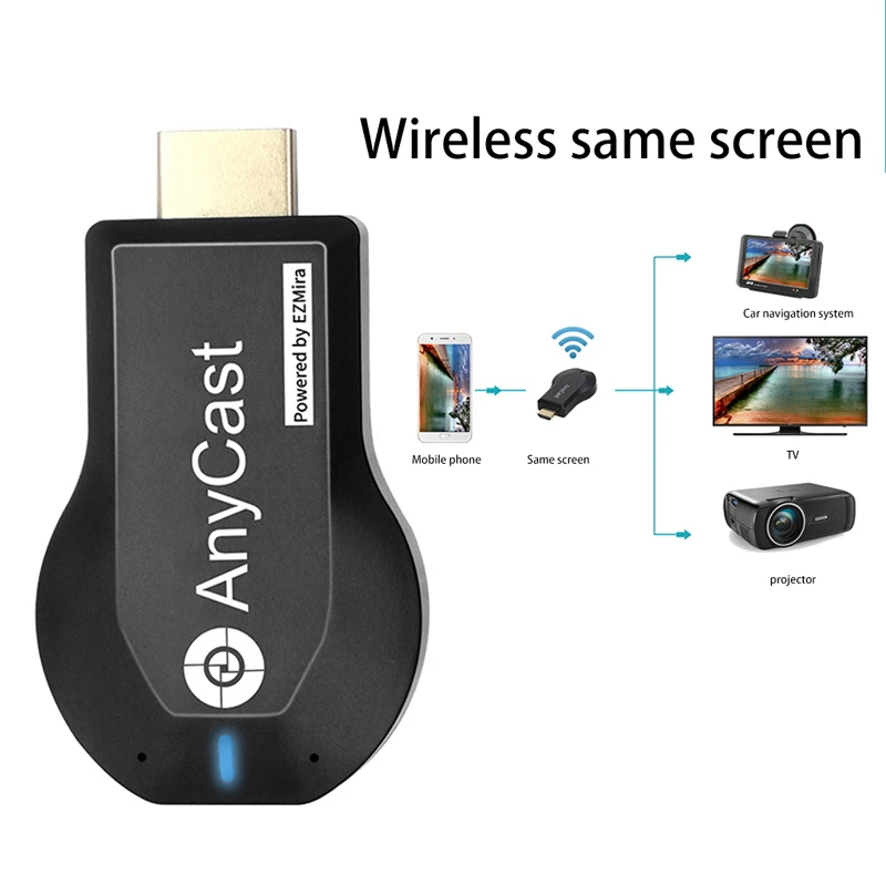 Anycast M2 Plus Wi-Fi дисплей приемник ТВ PC ключ AV DLNA Airplay Miracast совместим с Airplay Беспроводной HDMI tv Stick Dongle