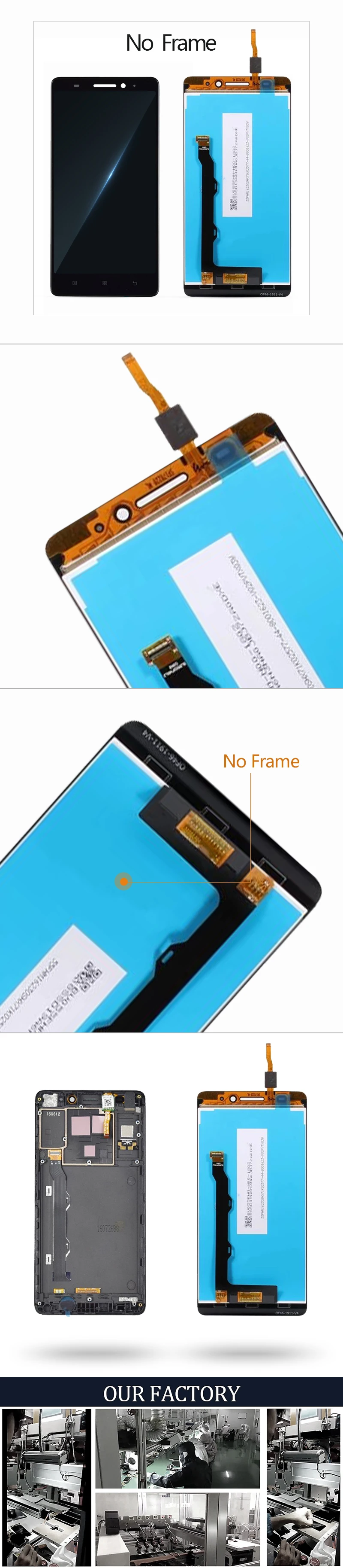 5," для Lenovo A7000 ЖК-дисплей сенсорный экран дигитайзер с рамкой запасные части для Lenovo A7000 дисплей