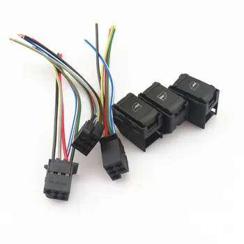 

FHAWKEYEQ Window Glass Release Switch Control Button + Plug Cable Pigtail For VW Golf 4 Jetta MK4 Passat B5 3B Bora 1J0 959 869