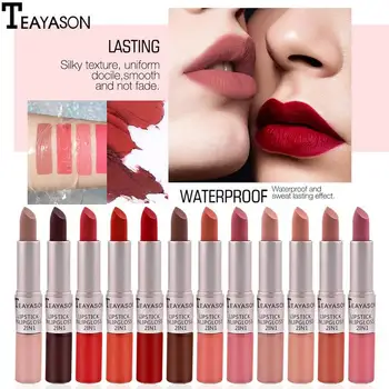 

Long Lasting Multifunction 2 In 1 Velvet Long lasting Lipstick Lip gloss Makeup Tools Makeup