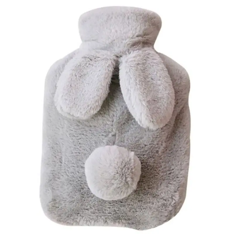 Light Gray Милый кролик соблазнительными кошачьими ушками, бутылка для воды с Детское пальто из толстого плюша крышка теплый тепловой терапии - Цвет: Light Gray