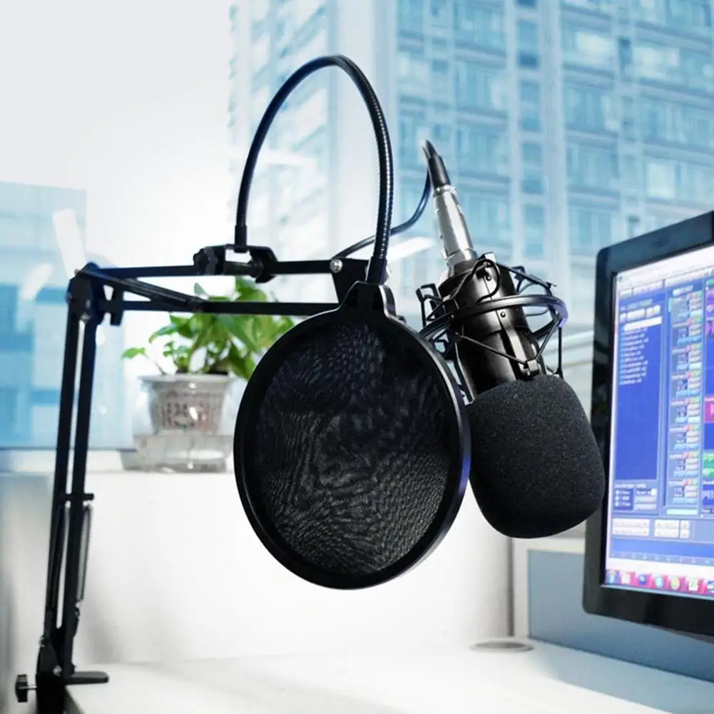 

Double-layer studio microphone popular filter flexible windshield mask microphone popular filter shield microphone accessories s