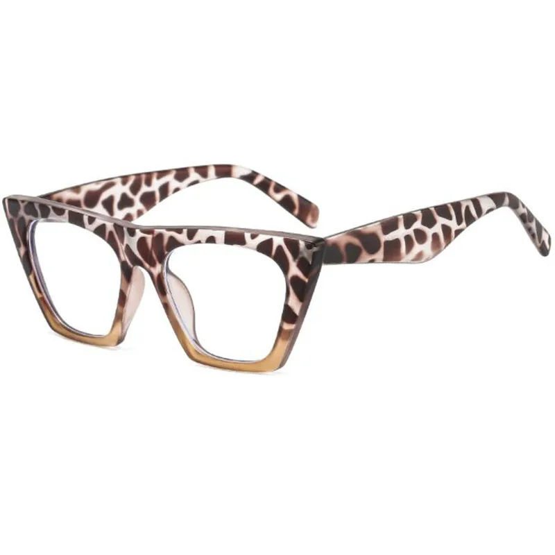Oversize Women Myopia Glasses Cat Eye Big Frame Shortsight