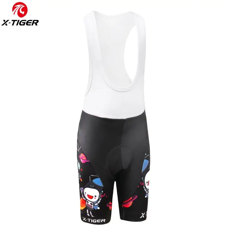 Bib Shorts X-TIGER, Детский комплект из майки для велоспорта, летняя быстросохнущая одежда для езды на велосипеде, дышащая одежда для велоспорта - Цвет: Bib Shorts