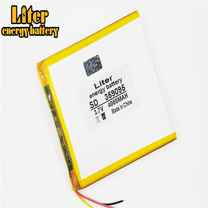 3 line 3.7 V 4000 mah tablet battery brand tablet gm lithium polymer battery 359095