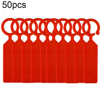 

50pcs Plastic Hanging Plant Tags Nursery Garden Label Pot Marker Ring buckle branches easily garden accessories