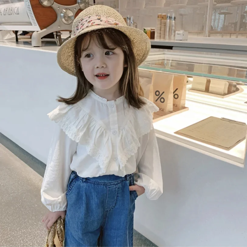 Girls Blouse Shein Kids Baby White 
