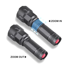 Фонарик с бликами, 26650, длинная съемка, домашний зум, наружная литиевая батарея, прожектор для кемпинга, пешего туризма, безопасность, черный, без батареи