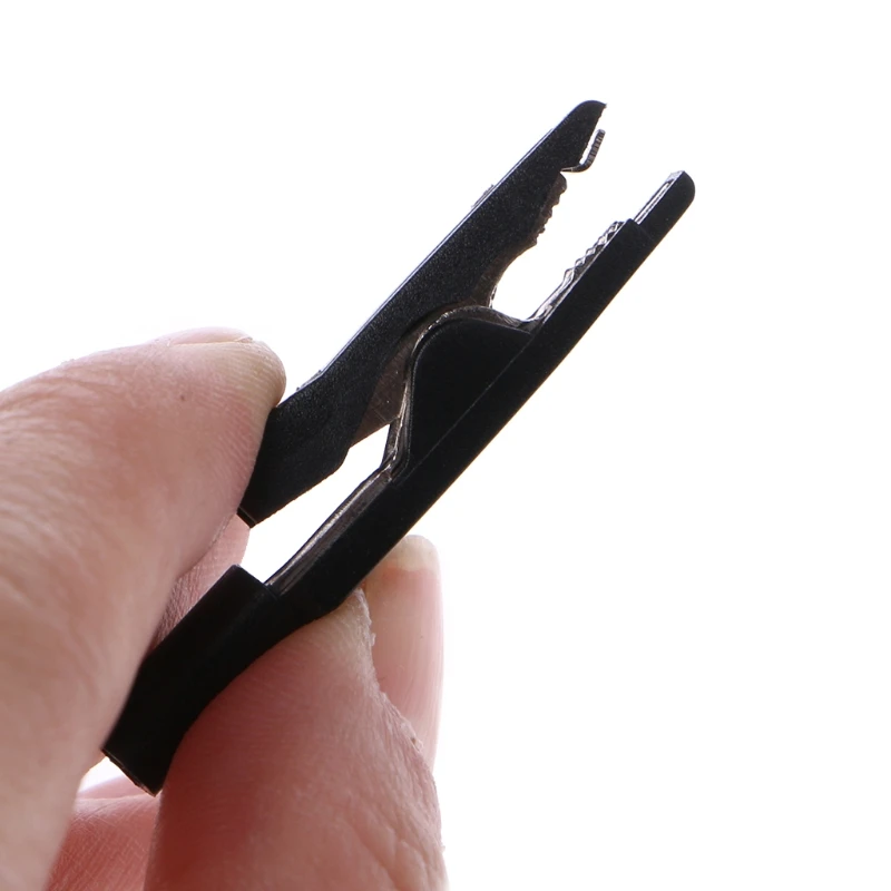 

2 Pcs Insulated Alligator Clip 2mm Banana Female Adapter Meter Test Probe Black Red