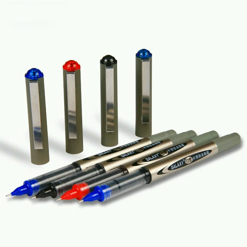

1pc blue red Black 0.5 don't fade for long European Standard Needle straight liquid Gel Pens Stationery Student Office School