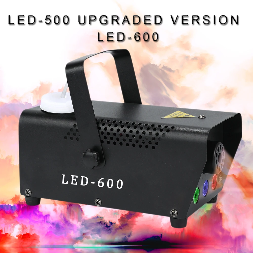 500W цветная(RGB) светодиодная дым-машина для производства дыма сценический эффект фоггер автомобиля диско ди-джей вечерние Рождественский пульт дистанционного Управление LED генератор дыма