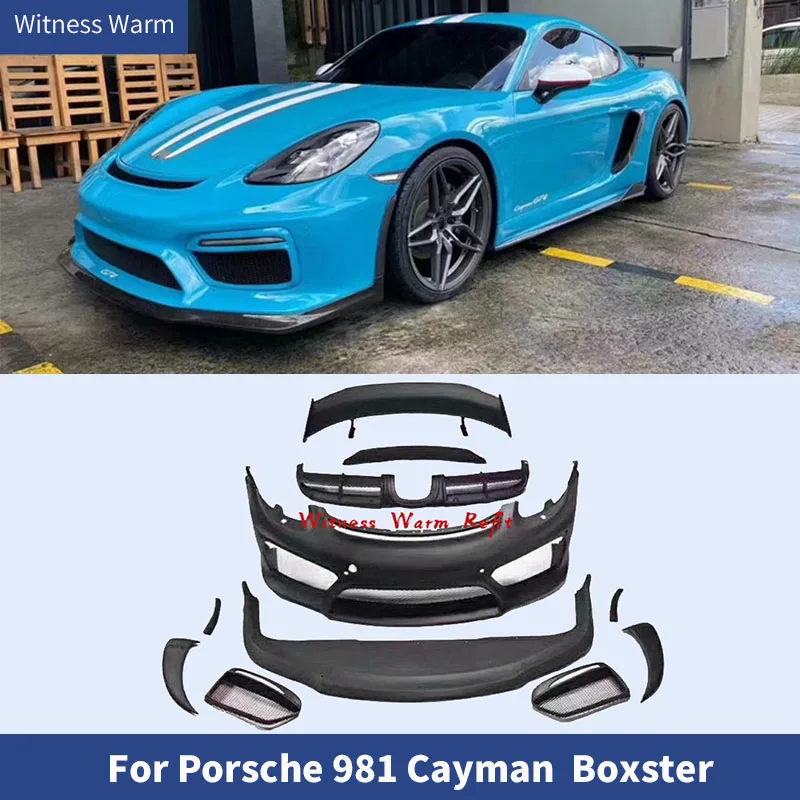 ФАП/углеродное волокно передний задний спойлер комплект для Boxster Cayman 981 сменный GT4