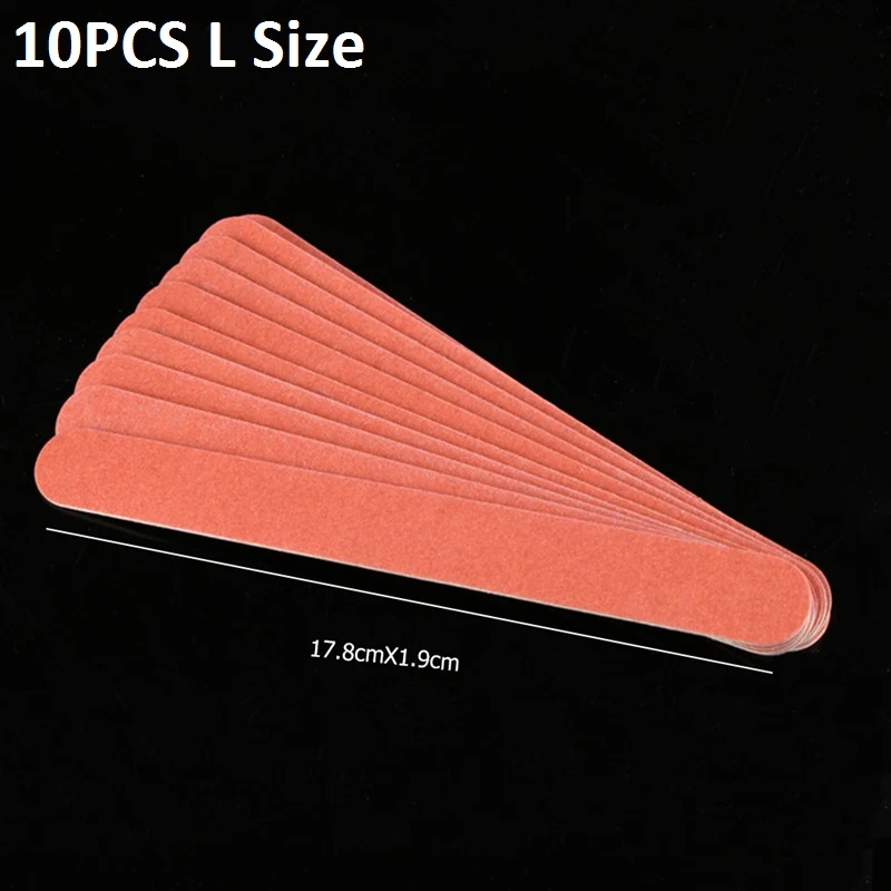 10pcs Orange L 10/40 шт. ногтей Маникюр буфера шлифовальный Пилочки для ногтей дерева серповидные наждачные Грит Маникюрный Инструмент для украшения ногтей для нейл-арта - Цвет: 10pcs Orange L