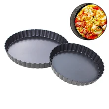 

6/8/10inches Pie Pizza Pans Non-Stick Tart Quiche Pan Molds Cake Muffin Mold Removable Bottom Cake Mould Bakeware