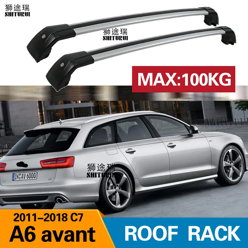 SHITURUI 2 шт. рейки на крышу для Audi A6 Avant 4G5 4GD C7 2011-2018 боковые из алюминиевого сплава