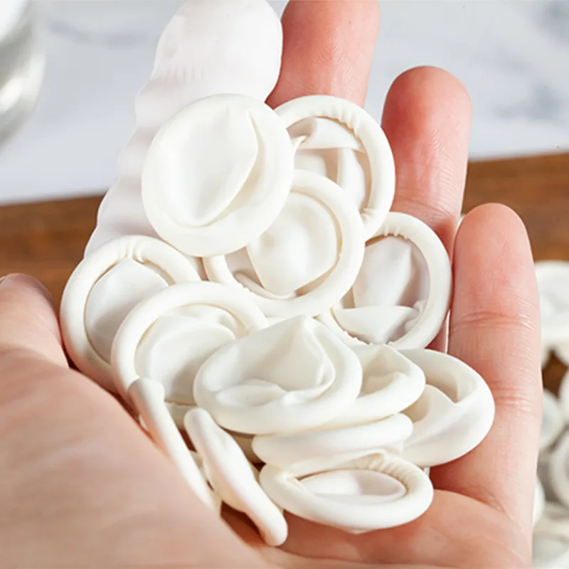Disposable Gloves 1000pcs Latex Finger Cots Anti Static Rubber for Eyebrow Extension