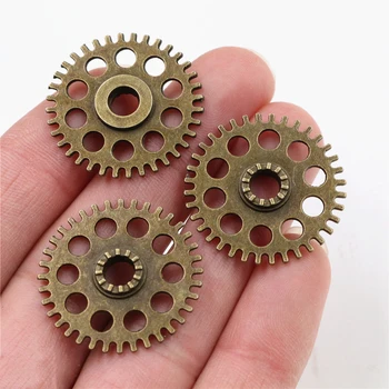 

26x26mm 8pcs Antique Bronze Plated Gear Handmade Charms Pendant:DIY for bracelet necklace-R2-04