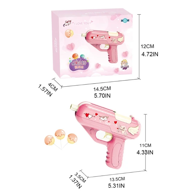 Candy Lollipop Gun Sweet Toys for Girlfriends Novelty Toy Sugar Storage Box for Children Adult I Love You Funny Surprise Gift 6